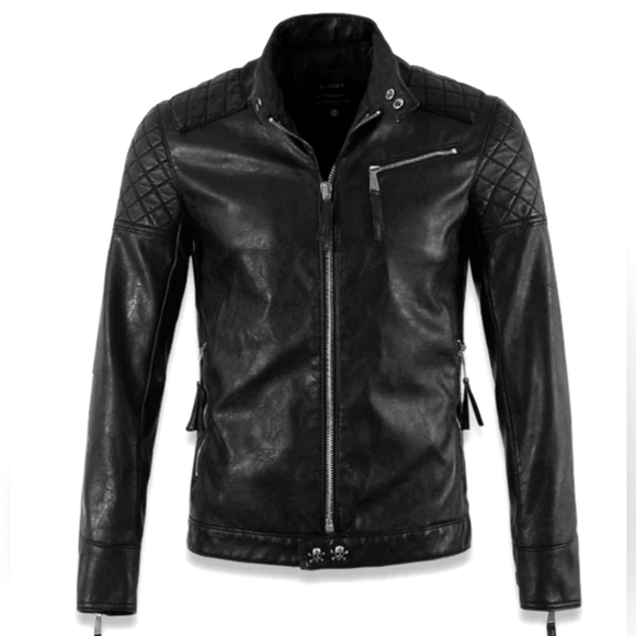 Aiqishi Jackets & Blazers - Motorcycle Skull Leather Jacket!